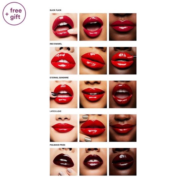 🆕 MAC Red Enamel Patent Paint Lip Lacquer - Picture 3 of 3